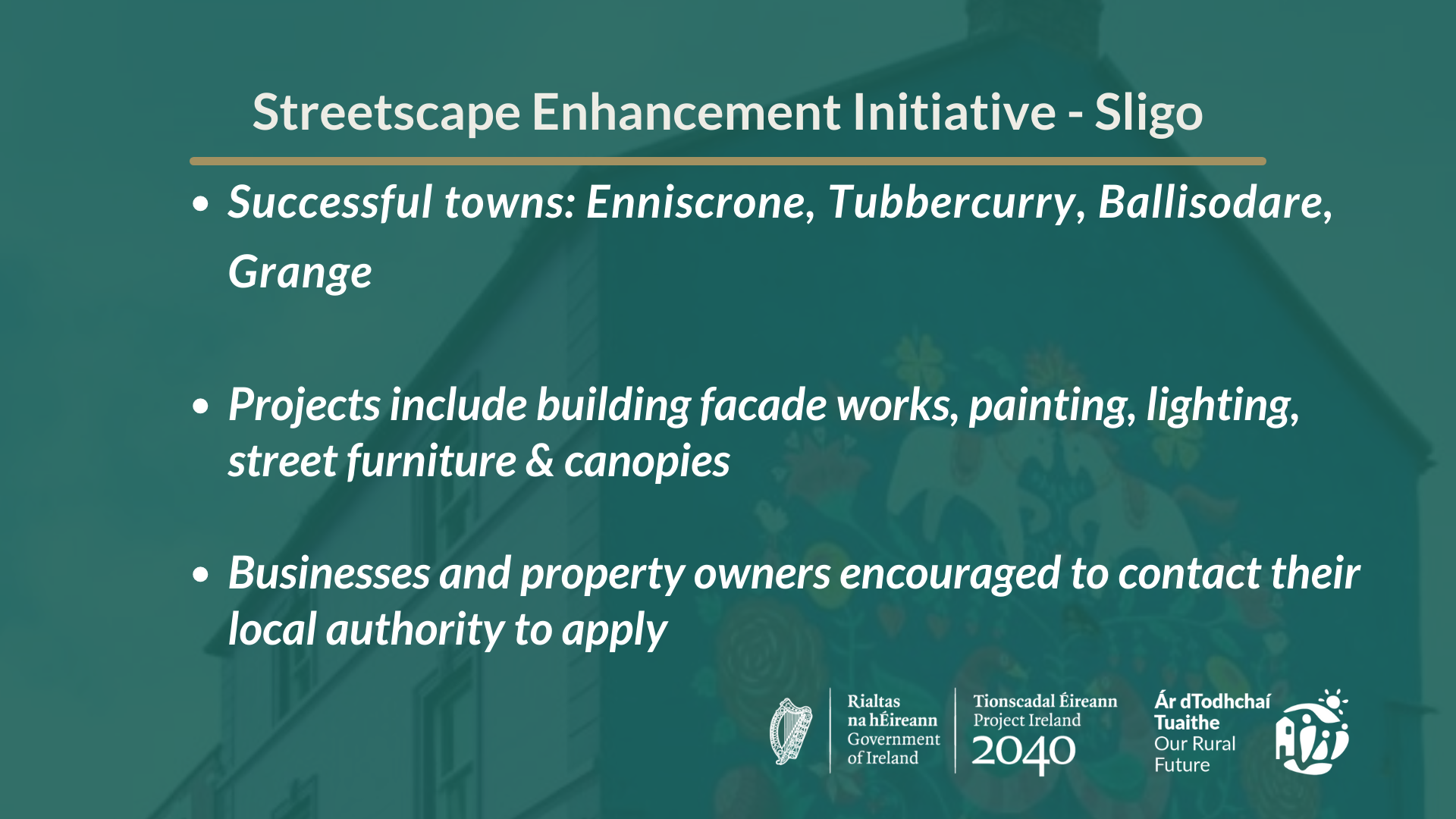 Minister Humphreys announces the 124 towns and villages to benefit from new €7 million fund to enhance streetscapes & shopfronts 